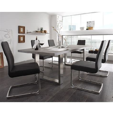 Countryside's large tables are amish crafted using solid domestic hardwood. Savona Extra Large Dining Table In Grey And Stainless Steel