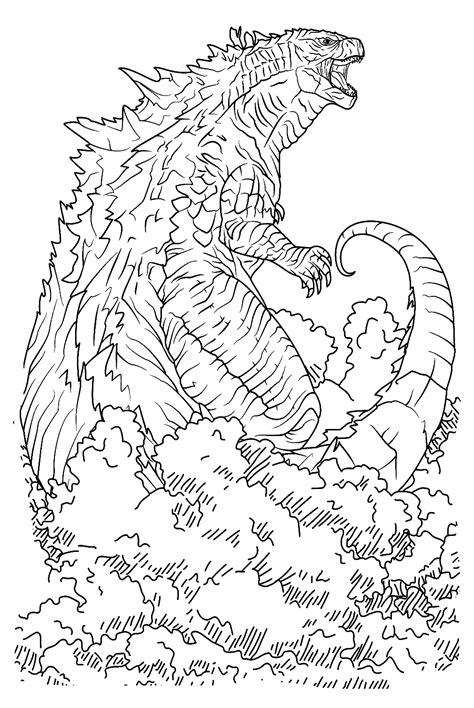 Godzilla Coloring Pages Printable Free Printable Coloring Pages