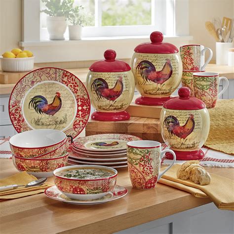 Monsieur Rooster Dinnerware And Canister Set Seventh Avenue Canister