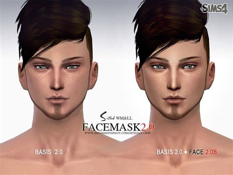 S Club Wmll Thesims4 Facemask 20 Sims 4 Face Mask Sims