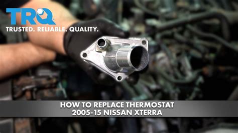 how to replace thermostat 2005 15 nissan xterra youtube