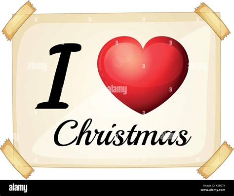 Illustration Of I Love Christmas Sign Stock Vector Image And Art Alamy