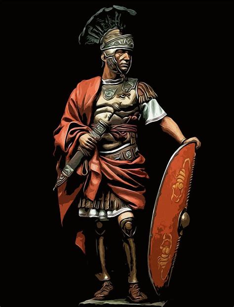 Portrait Of A Roman Legionary 02 By Am Fineartprints Roman Soldiers