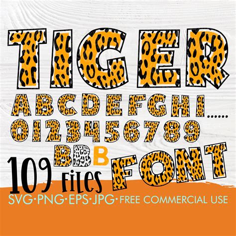 Tiger Font Svg Tiger Alphabet Svg Tiger Numbers Svg Alphabet Cut