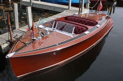 I prefer to call this my pontoon boat but many have referred to it a. Chris Craft barrel back | Wooden Boat Design | Pinterest