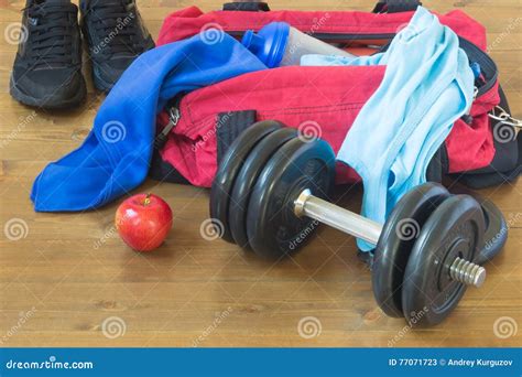 Men S Fitness Accessories And Clothing Stock Image Image Of Healthy