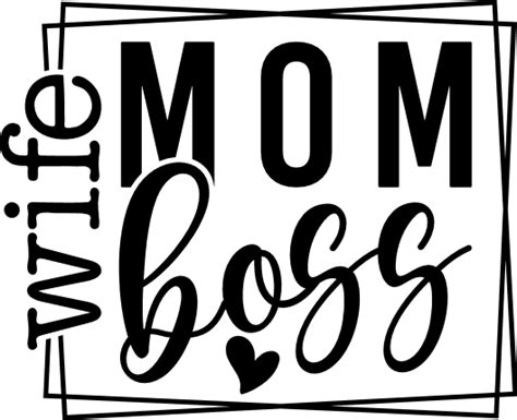 Wife Mom Boss Tshirt Design For Mama Entrepreneur Free Svg File For Members Svg Heart