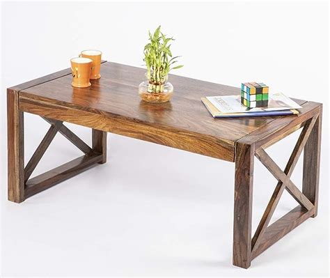 Stepinwood Sheesham Solid Wood Coffee Table Center Table Living Room