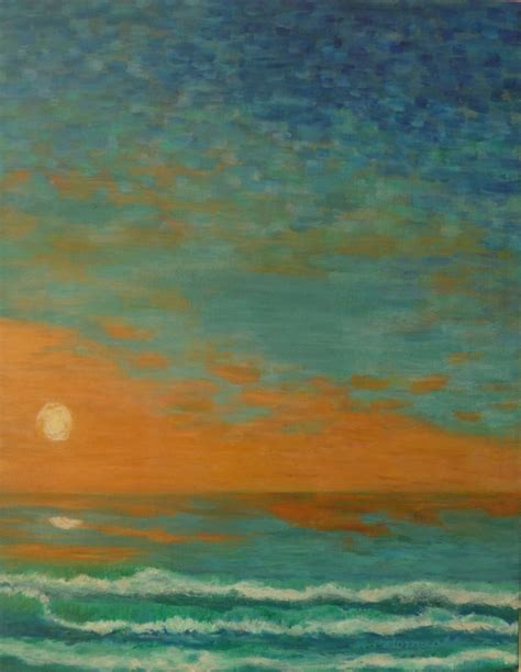 Contemporary Sunset Sea Painting Amber Palomares Fine Art
