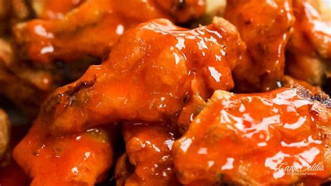 About 12 servings per container. Crispy Buffalo Chicken Wings (BAKED) - Cafe Delites