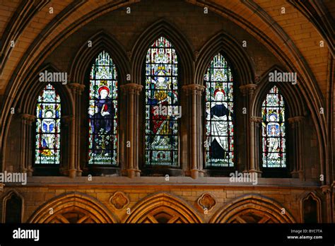 St. Patrick's Cathedral stained glass window Dublin Ireland Stock Photo