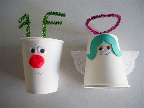Christmas Cup Craft Rudolph And An Angel Be A Fun Mum