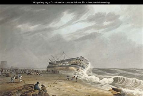 The Honourable East India Companys Ship Thames On Shore At