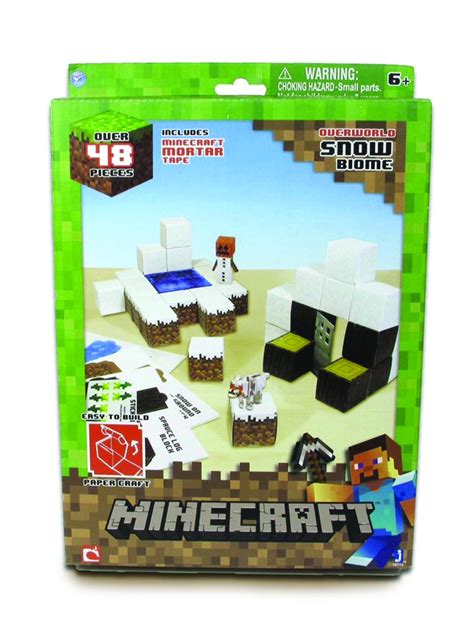Nov131839 Minecraft Papercraft Snow 100pc Set Cs Previews World