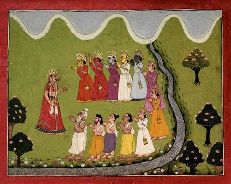 Sages And Kings Appeal To Devi Illustration From The Devi Mahatmya