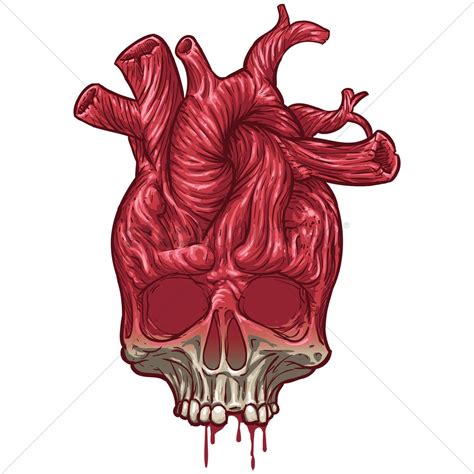 Skull And Heart Drawing At Getdrawings Free Download