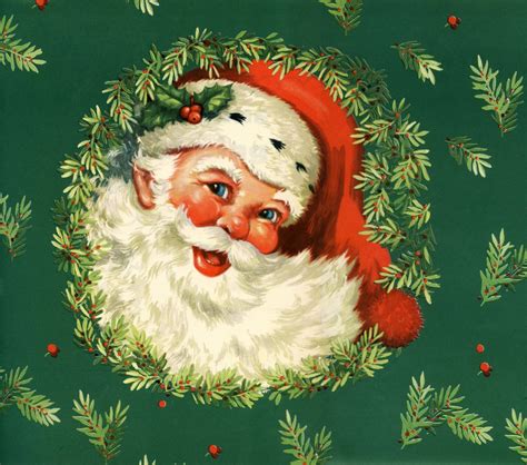 Free Thanksgiving Screensavers Santa Christmas Retro Claus Clip