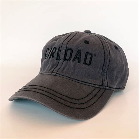 Girldad Embroidered Charcoal Unstructured Dad Hat Cap Etsy