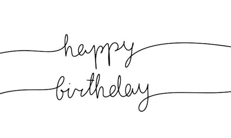 Premium Vector Happy Birthday Minimal Handwritten Lettering