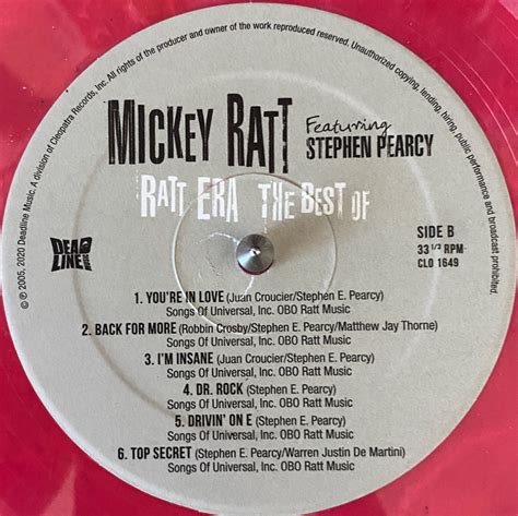 Mickey Ratt Feat Stephen Pearcy ‘ratt Era The Best Of 2020