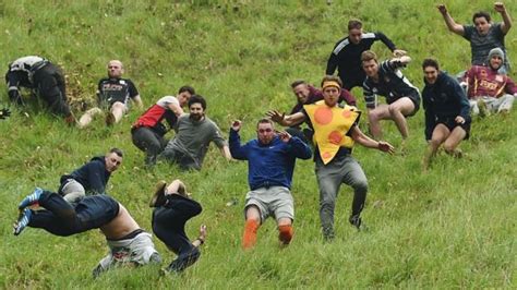 Cheese Rolling Spectators Gather For Coopers Hill Tradition Bbc News