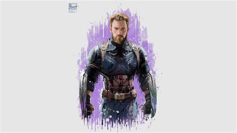 Captain America In Avengers Infinity War 2018 Artwork Wallpaperhd