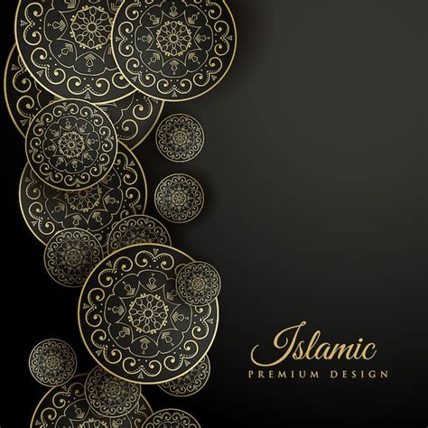 Free Vector Islamic Background With Ornamental Shapes