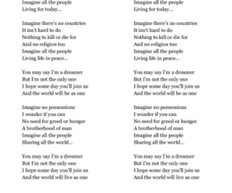 All the outtakes album lyrics. Song Worksheet: Imagine by John Lennon