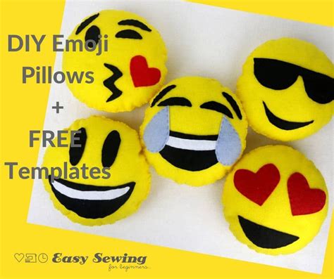 Diy Mini Emoji Pillow Tutorial Easy Sewing For Beginners With