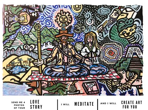 Psychedelic Couple Portrait Commission Custom Love Story Etsy