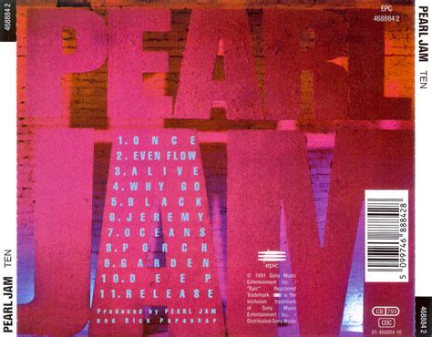 Discos Para História Ten Do Pearl Jam 1991