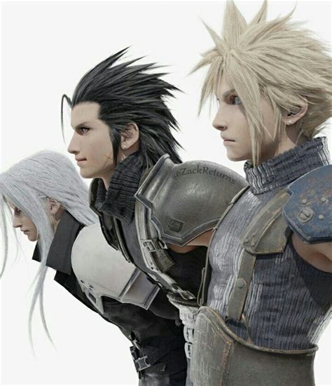 The Characters From Final Fantasy Are Standing Next To Each Other