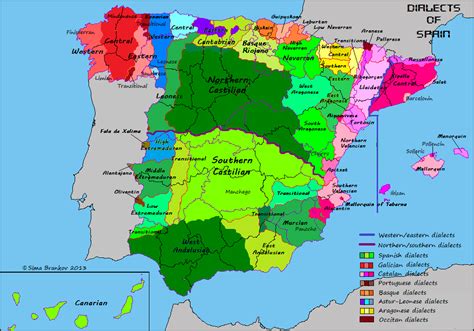 Dialects Of Spain Spanish Dialects Across The Maps On The Web