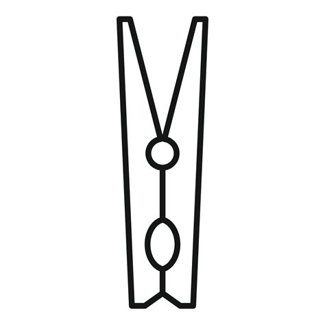 Clothes Pin Clip Icon Outline Style 14515793 Vector Art At Vecteezy