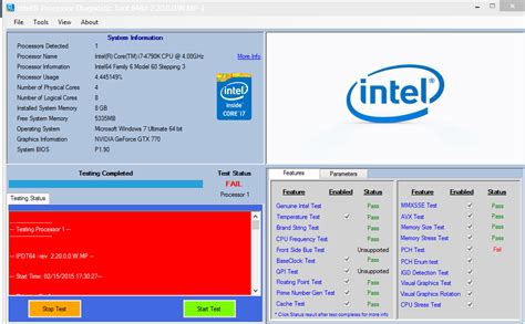 Intel Processor Diagnostic Tool Pch Test Failed Intel Communities
