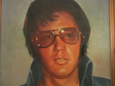 Elvis Presley Oil Painting With Autograph Card EBay
