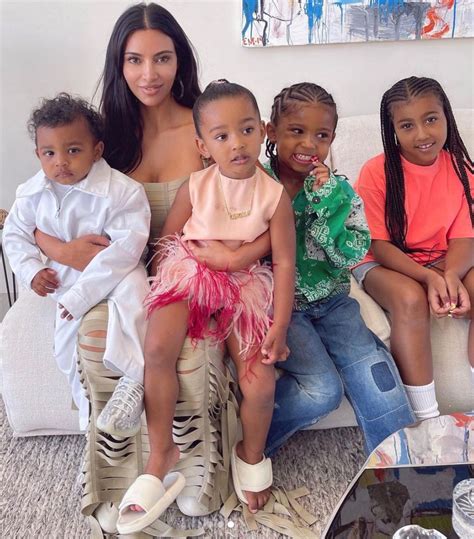 Kim Kardashian Poses With All 4 Of Her Children