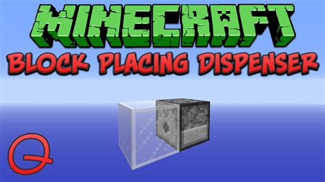 Minecraft Block Placing Dispenser Quick Tutorial Youtube