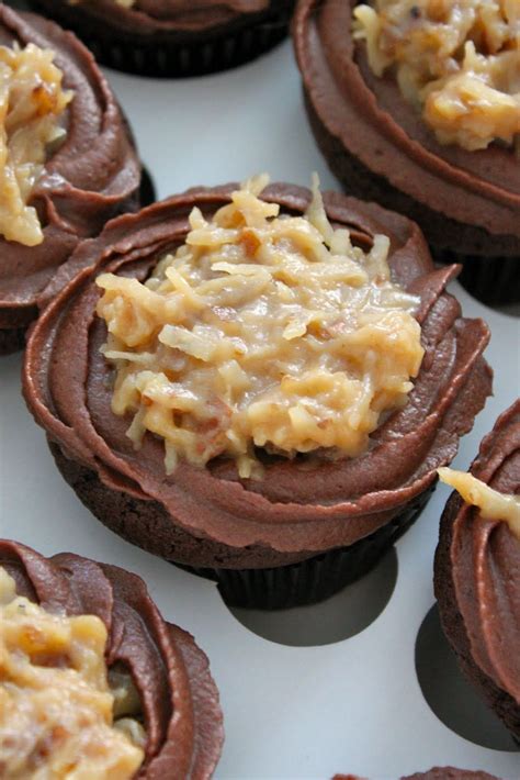 · best ever german chocolate cake a moist chocolate cake and traditional coconut pecan frosting, layer upon layer of goodness. Baked Perfection: German Chocolate Cupcakes [great even ...