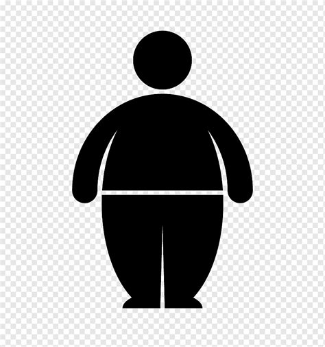 Human Illustration Stick Figure Overweight Adipose Tissue Fat Black Silhouette Obesity Png