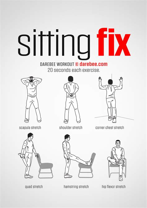 These fast, effective workouts at your desk will get your blood flowing and keep you feeling energized. Sitting Fix