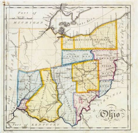 1812 Map Of Ohio Ohio History Ohio Map Map