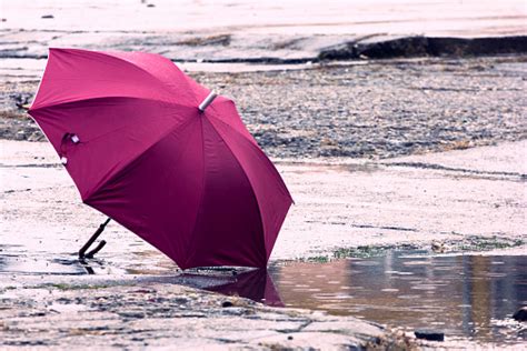 Rainy Day With Red Umbrella Stock Photo Download Image Now Istock