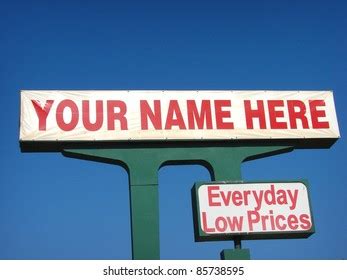 Your Name Here Sign Advertisement Stock Photo 85738595 Shutterstock