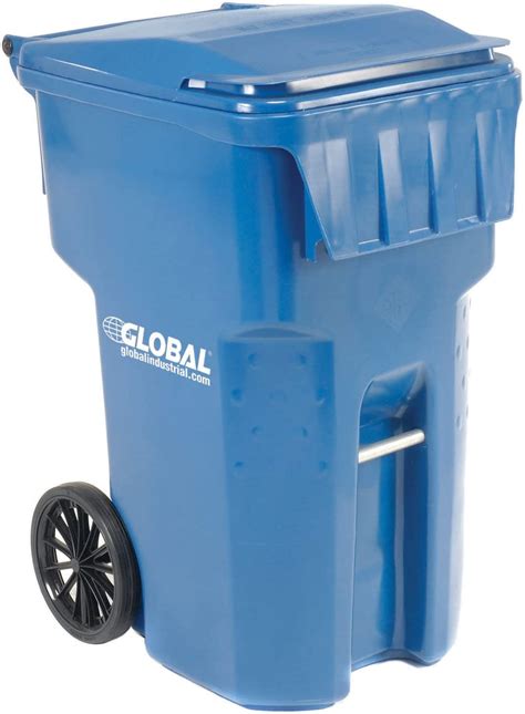 Otto Mobile Heavy Duty Trash Container 95 Gallon Blue