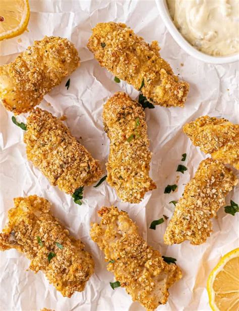 Parmesan Baked Fish Sticks The Chunky Chef