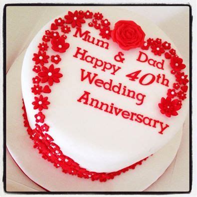 The end of world war two is reflected. Chloe Tedaldi - 40th Wedding Anniversary cake | 40th wedding anniversary cake, Anniversary cake ...