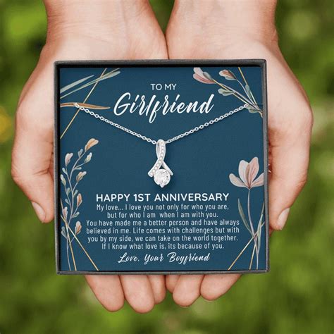 1 Year Anniversary T For Girlfriend Personalized Etsy