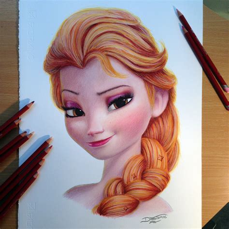 Elsa Color Pencil Drawing By Atomiccircus On Deviantart
