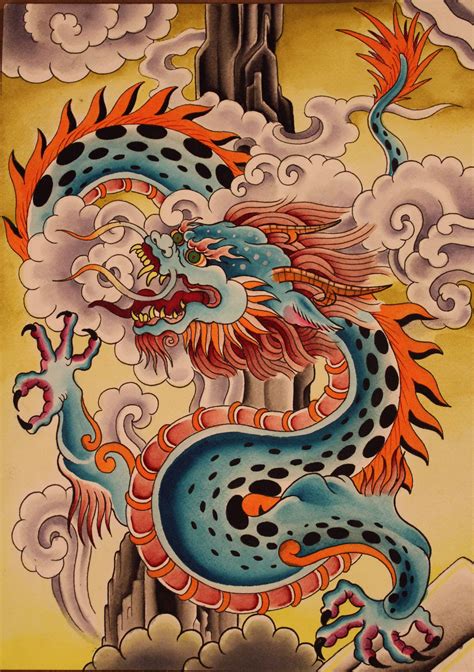 Dragon Art Dragon Illustration Tibetan Dragon